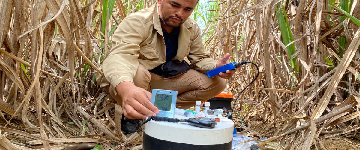 Manuel Valencia en campo